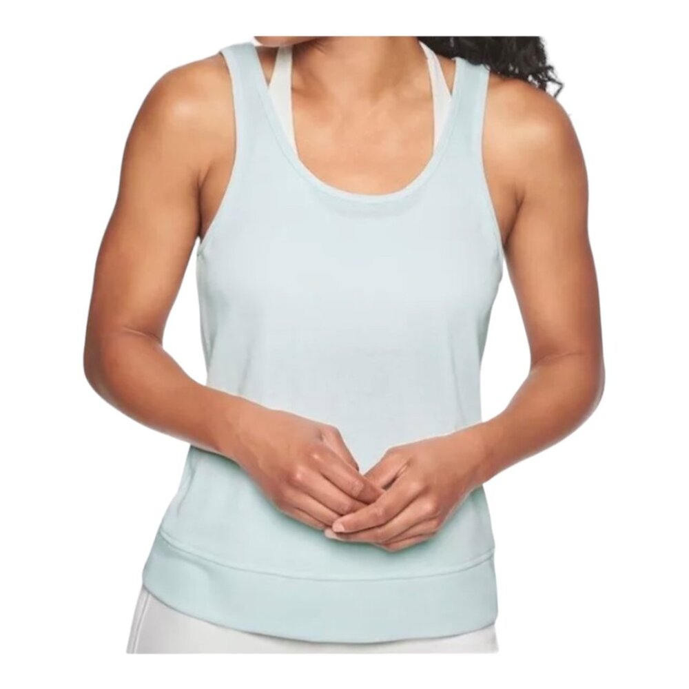 Athleta Small Light Green Serenity Strappy Back Knit Tank - Picture 2 of 6